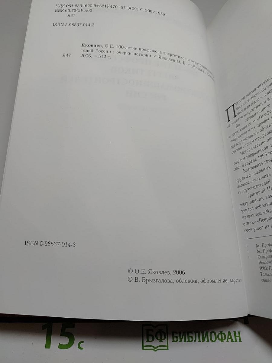 100-летие профсоюза энергетиков и электромашиностроителей России: Очерки истории