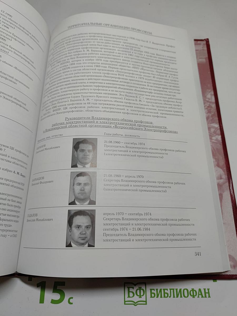 100-летие профсоюза энергетиков и электромашиностроителей России: Очерки истории