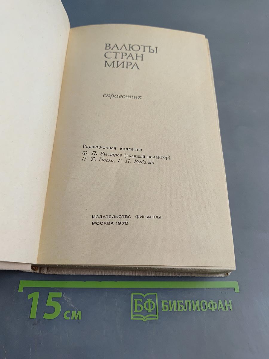 Валюты стран мира. Справочник