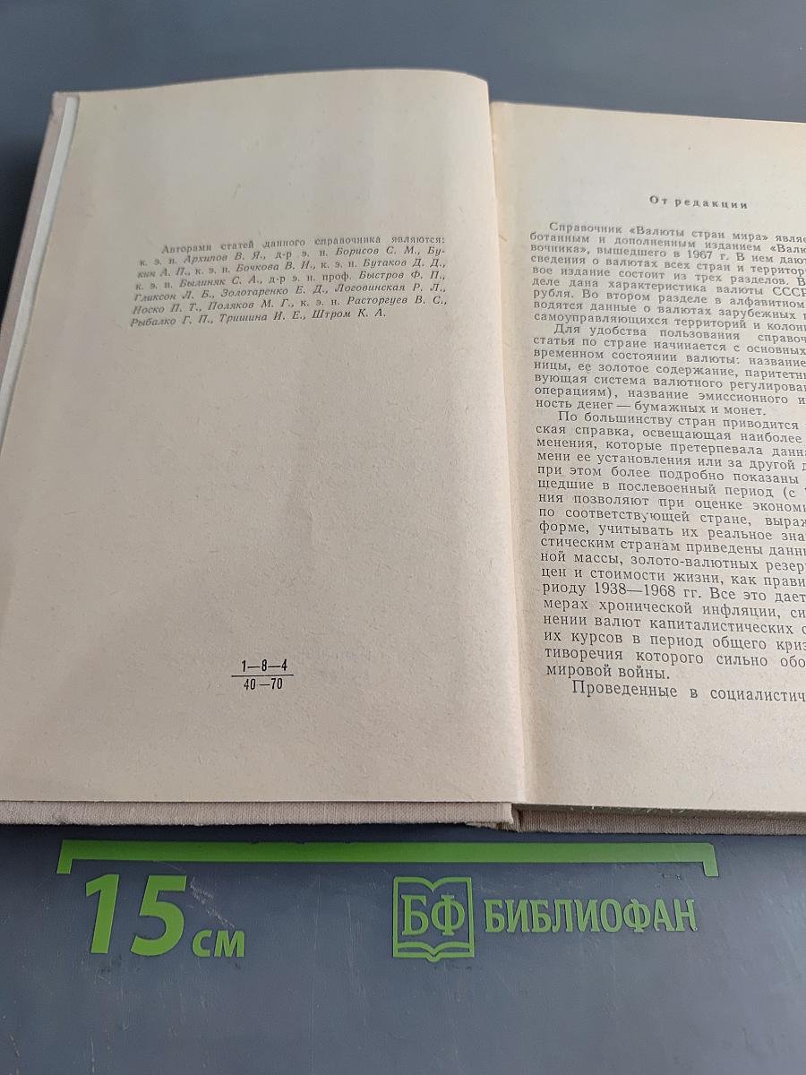 Валюты стран мира. Справочник