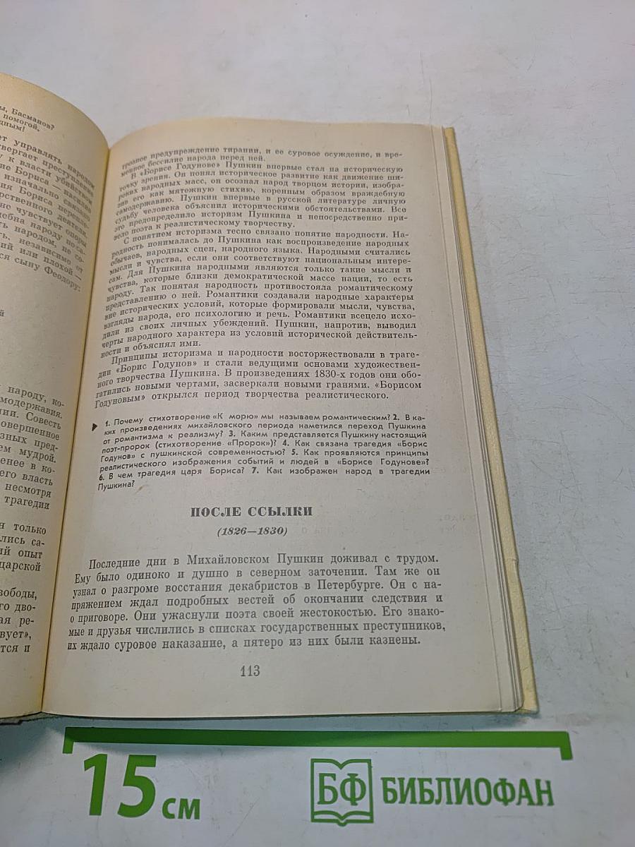 Русская литература. Учебник для восьмого класса средней школы. Часть 1