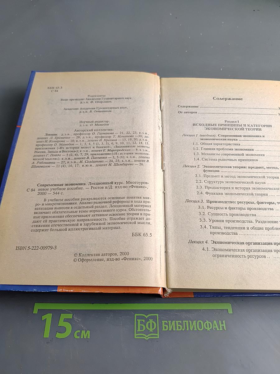 Современная экономика. Лекционный курс