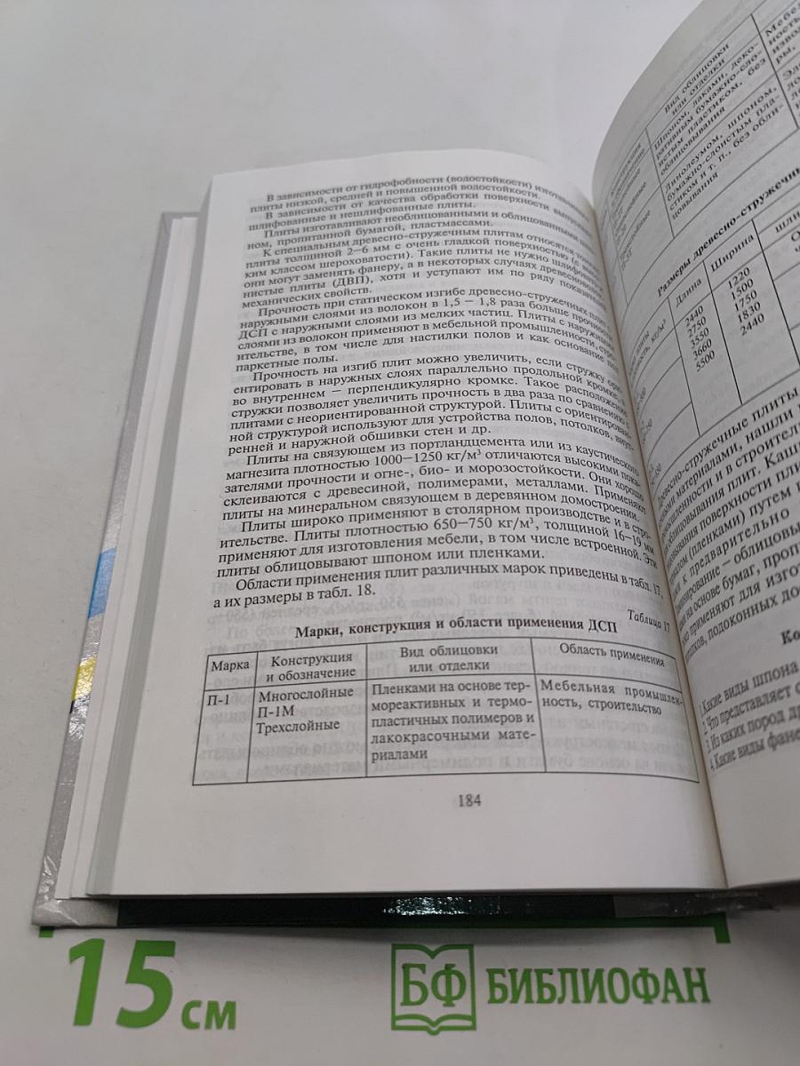 Материаловедение для профессий, связанных с обработкой дерева