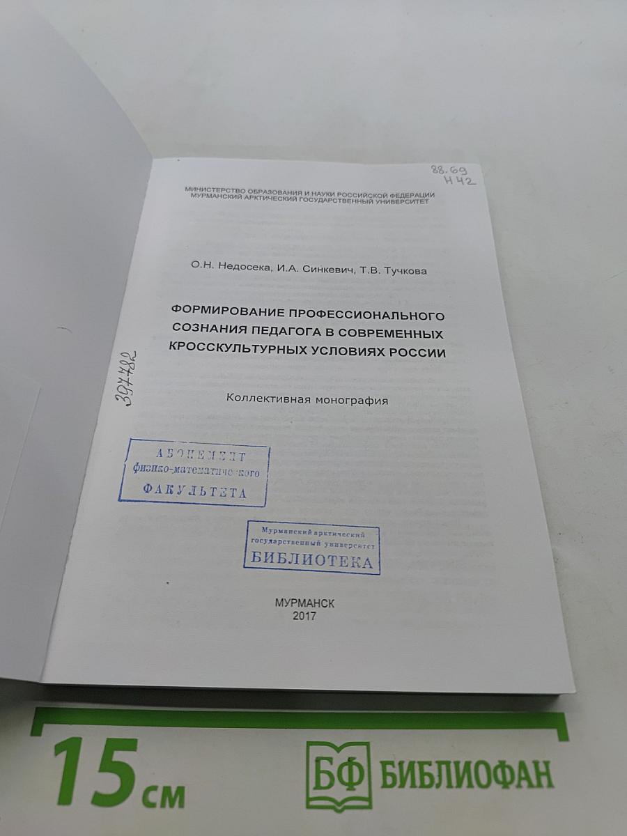 Формирование профессионального сознания педагога в современных кросскультурных условиях России