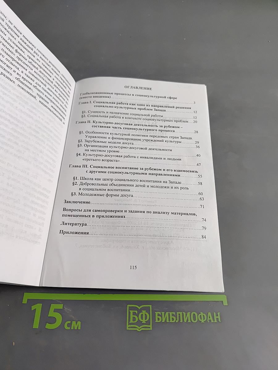 Социально-культурная работа за рубежом. Тенденции развития