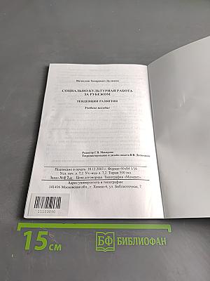 Социально-культурная работа за рубежом. Тенденции развития