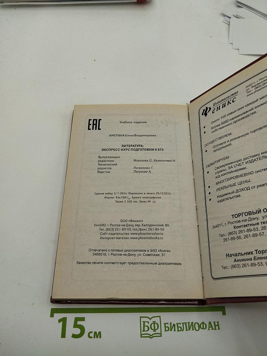 Литература. Экспресс-курс подготовки к ЕГЭ