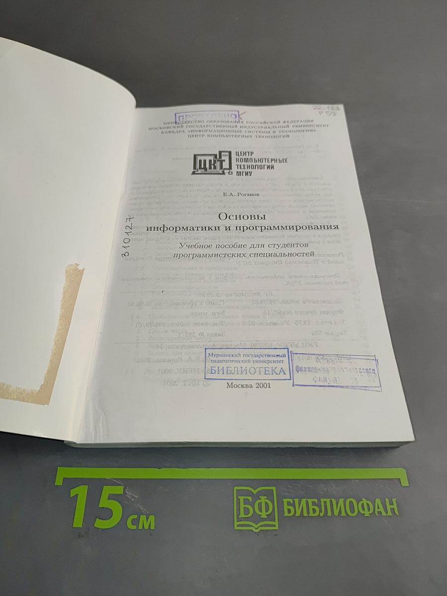 Основы информатики и программирования