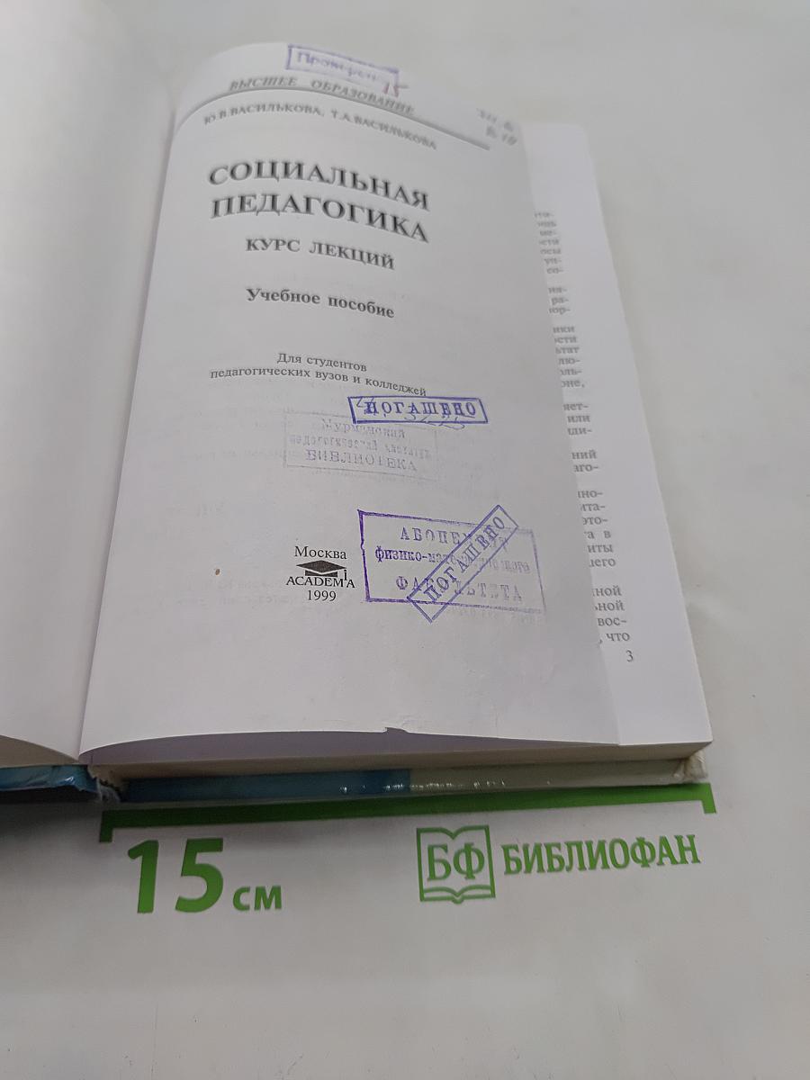 Социальная педагогика. Курс лекций
