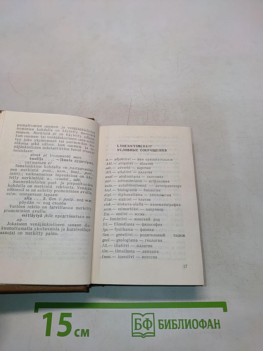 Карманный финско-русский словарь