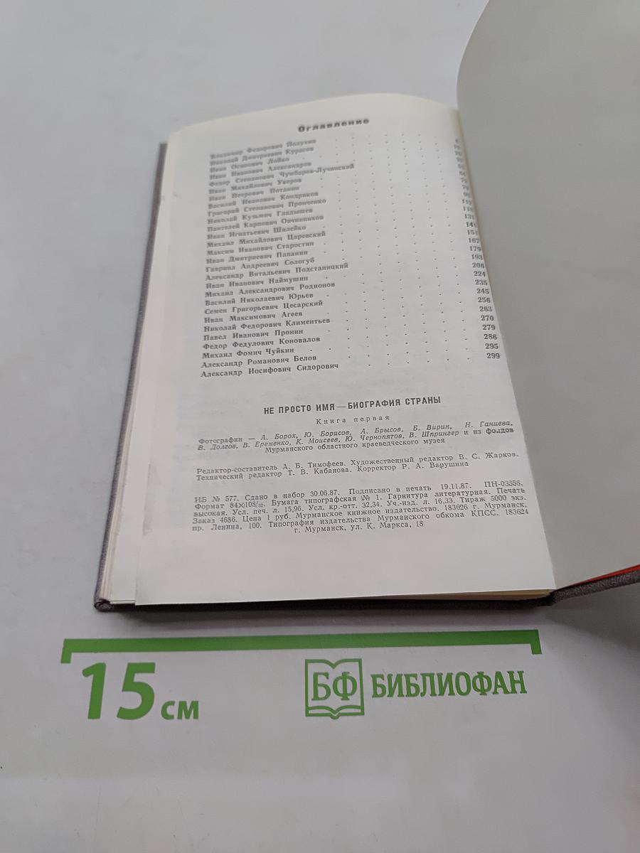 Не просто имя — биография страны. Книга первая