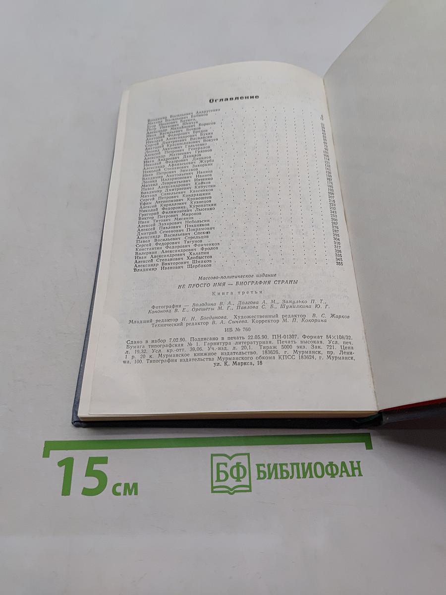 Не просто имя — биография страны. Книга третья