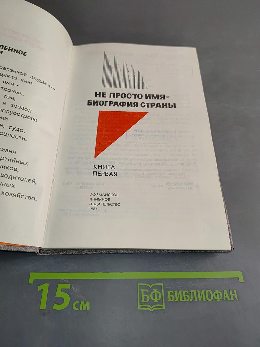 Не просто имя – биография страны. Книга первая