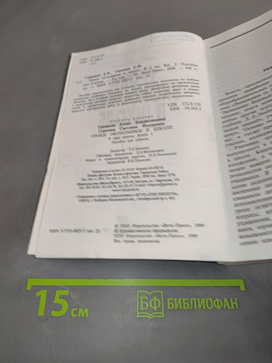 Уроки экономики в школе. В двух книгах. Книга 2
