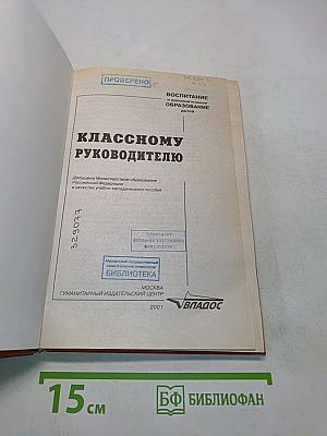Классному руководителю