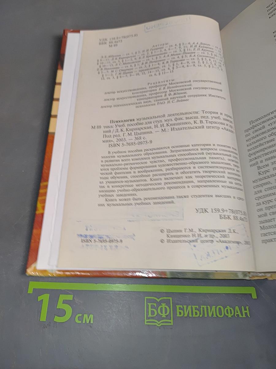 Психология музыкальной деятельности. Теория и практика
