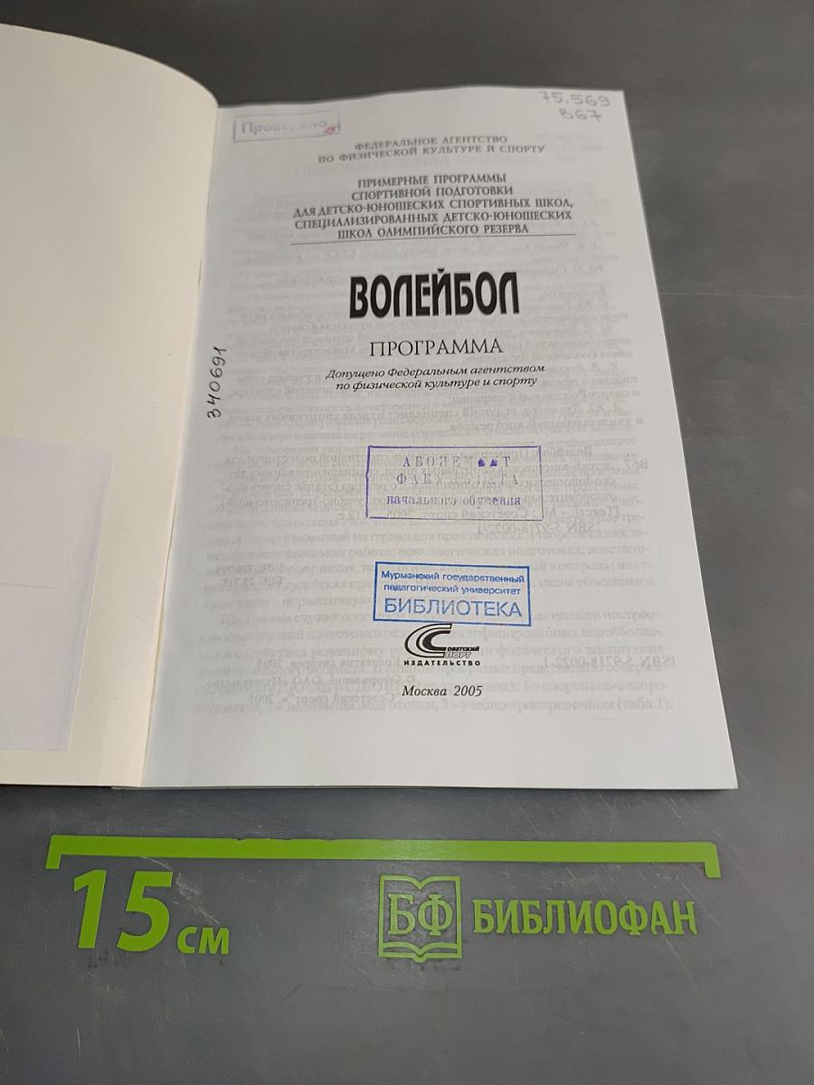 Волейбол. Программа