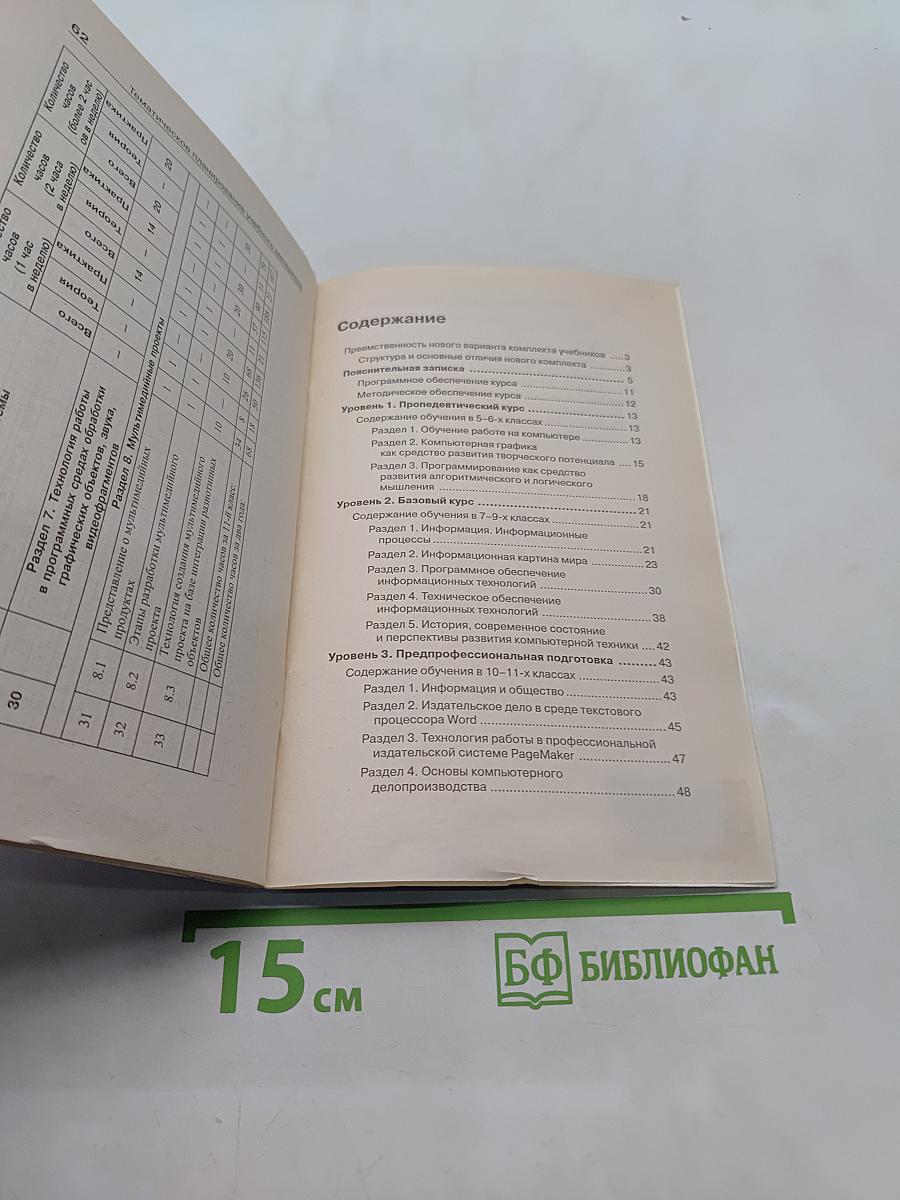 Программа по информатике 5-11 класс