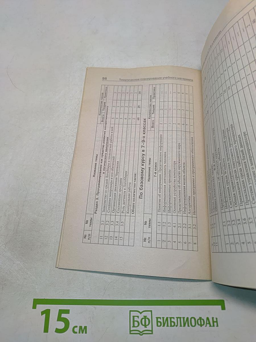 Программа по информатике. Системно-информационная концепция. 5-11 класс