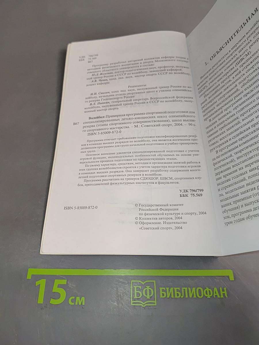 Волейбол. Программа