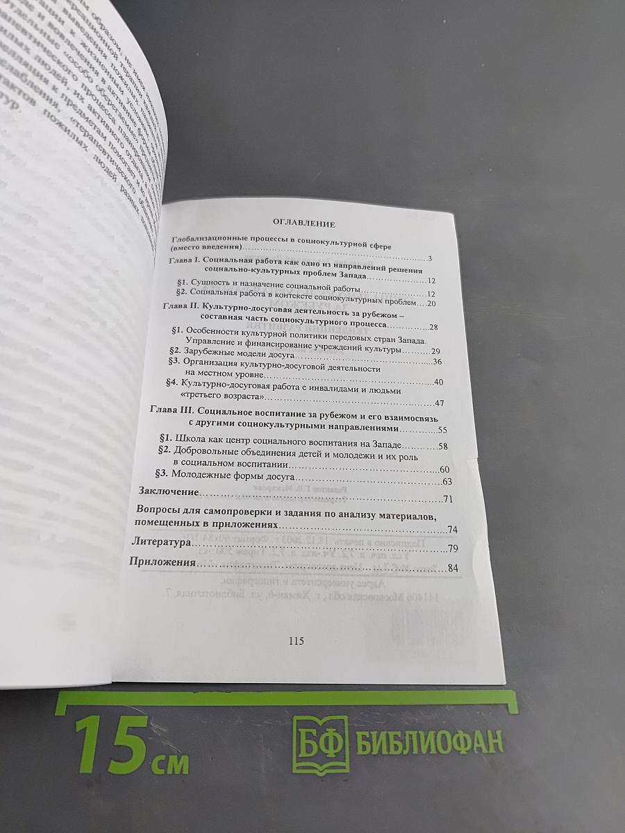 Социально-культурная работа за рубежом: тенденции развития