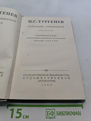 Собрание сочинений. Том десятый. Стихотворения в прозе. Литературные и житейские воспоминания. Избранные статьи и речи