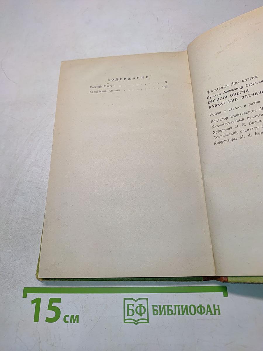Евгений Онегин. Кавказский пленник