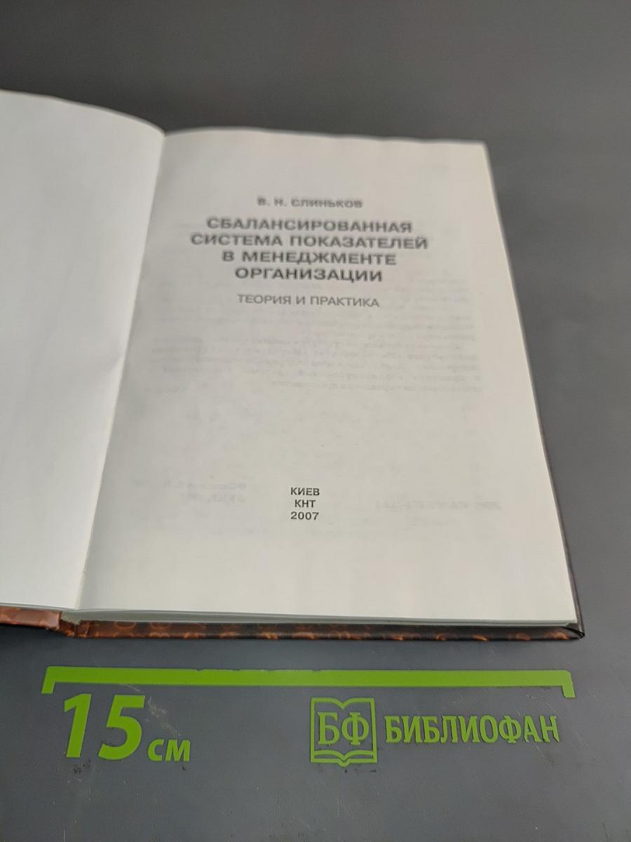 Сбалансированная система показателей в менеджменте организации. Теория и практика