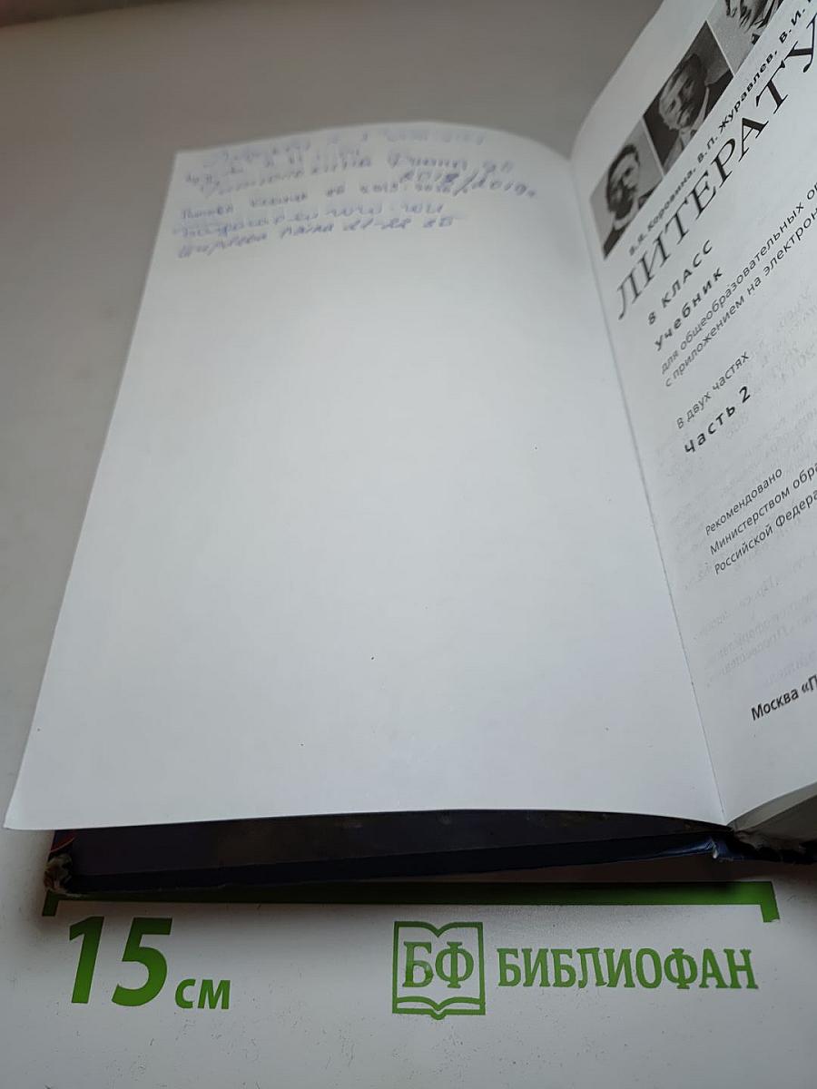 Литература, 8 класс, Часть 2