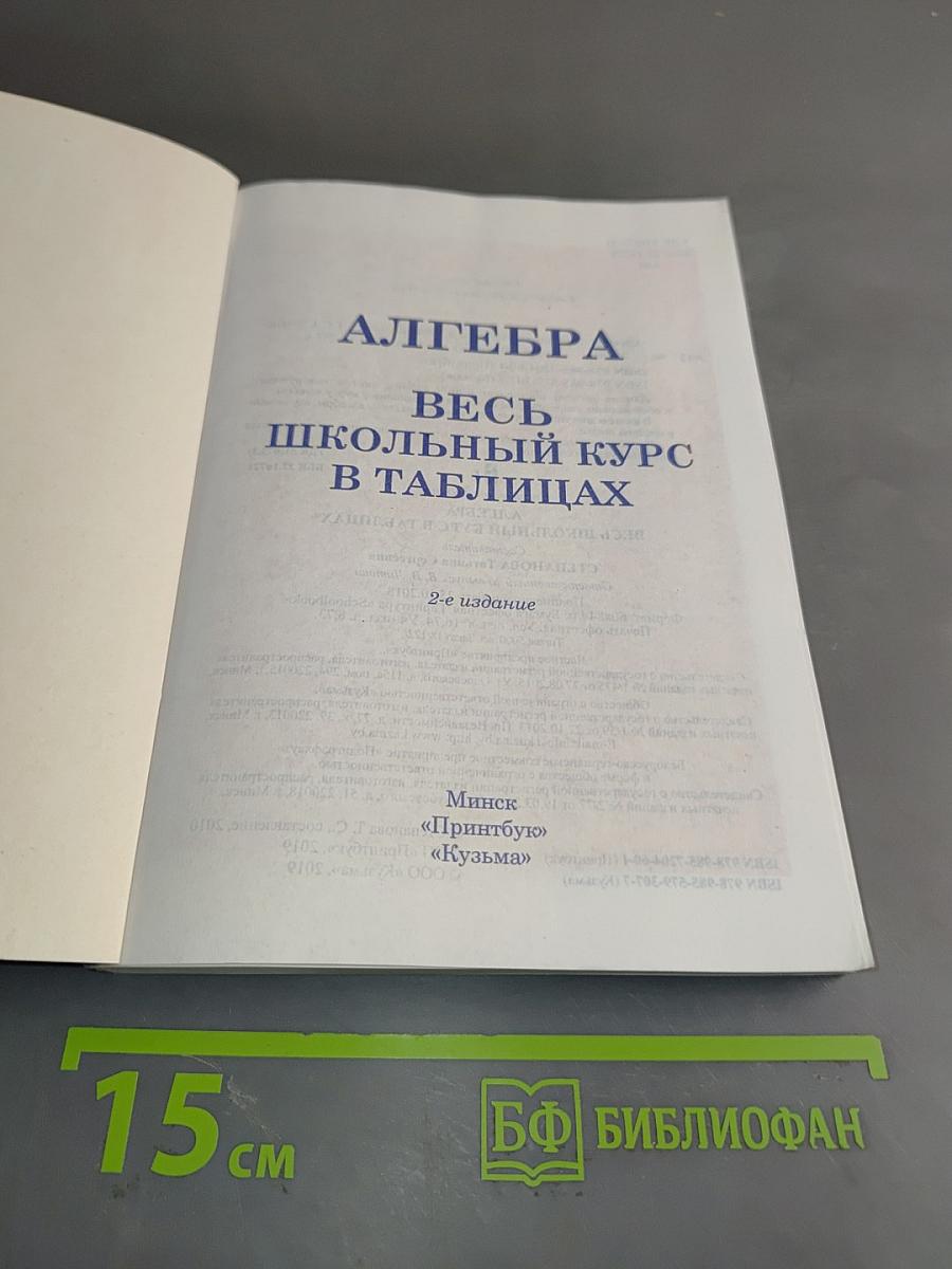Алгебра. Весь школьный курс в таблицах