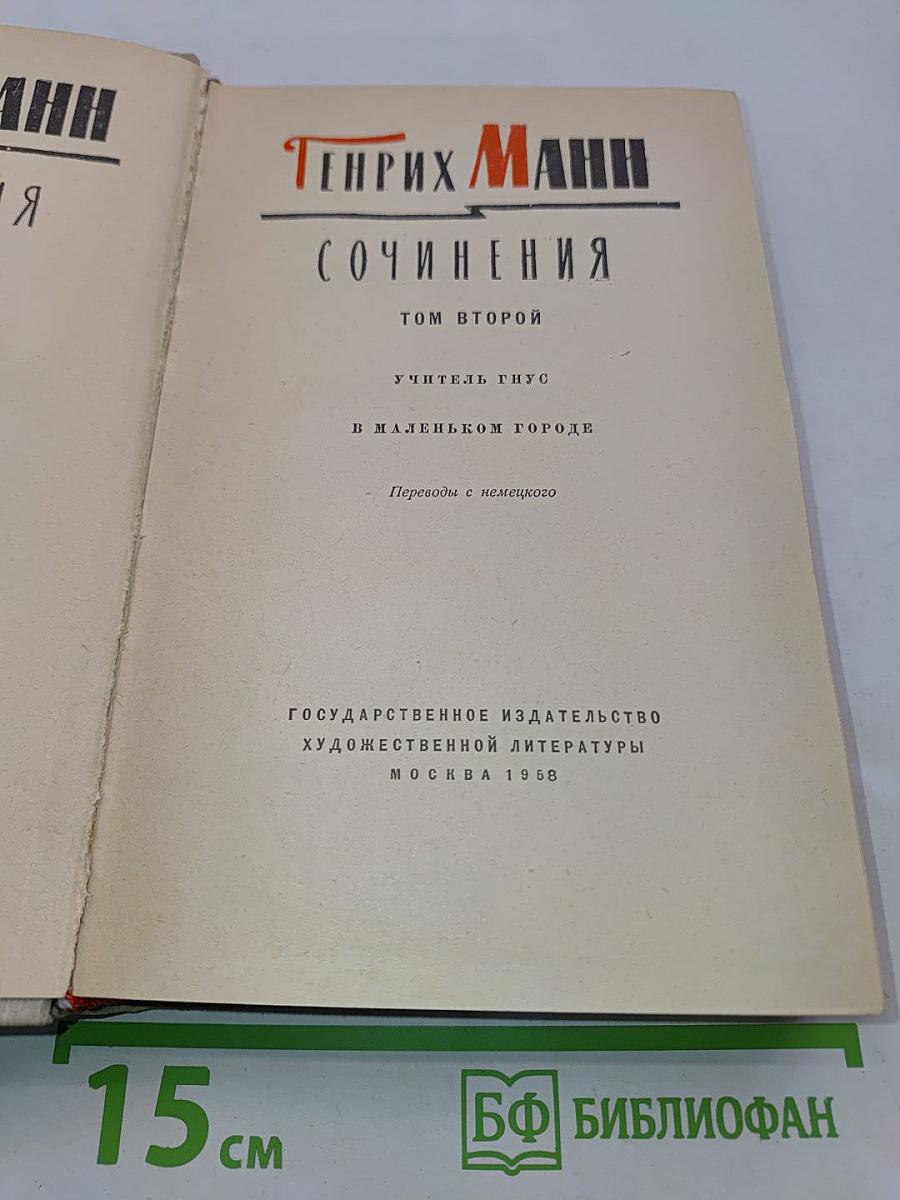 Сочинения. Том второй. Учитель Гнус. В маленьком городе