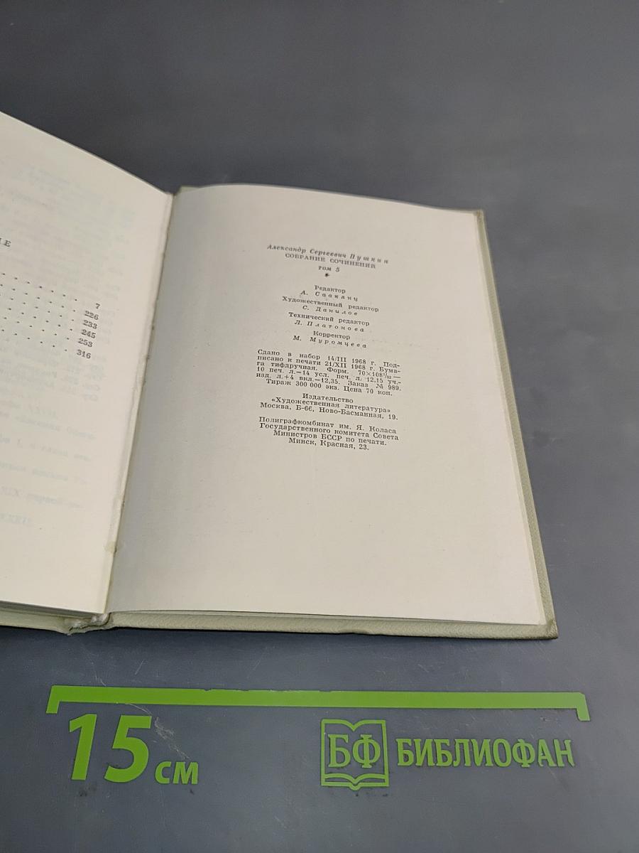 Евгений Онегин. Собрание сочинений в пяти томах. Том пятый