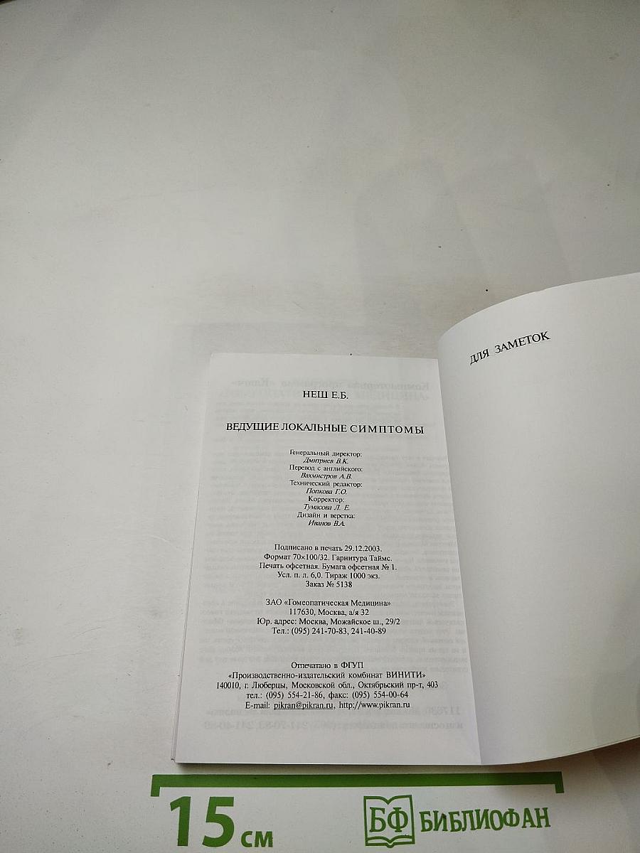 Ведущие локальные симптомы