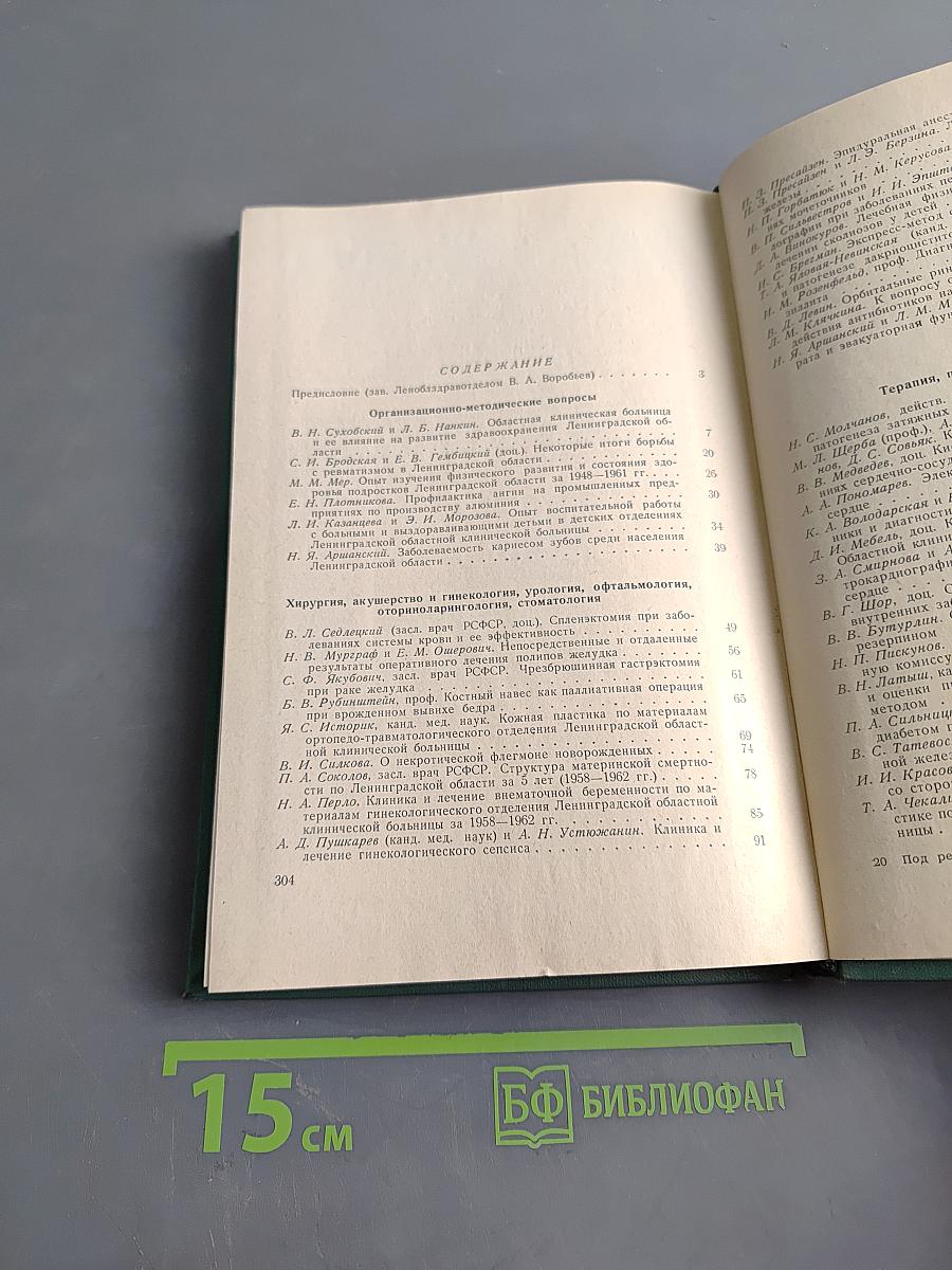 Сборник научных работ Ленинградской областной клинической больницы