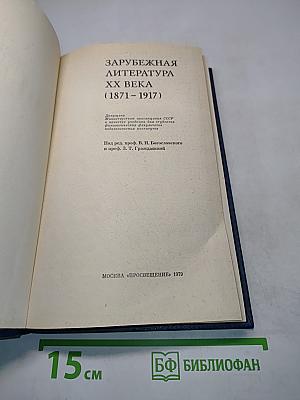Зарубежная литература XX века (1871-1917)