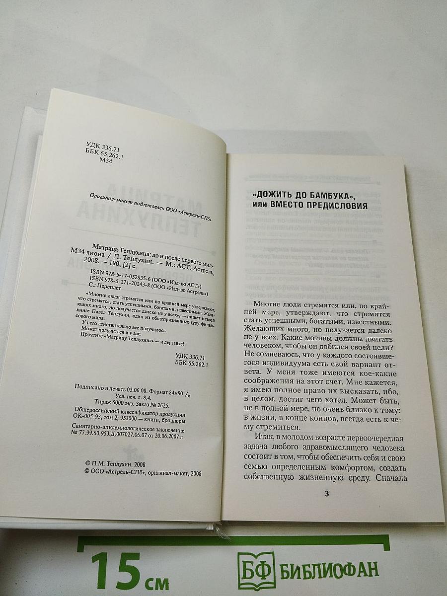 Матрица Теплухина: До и после первого миллиона