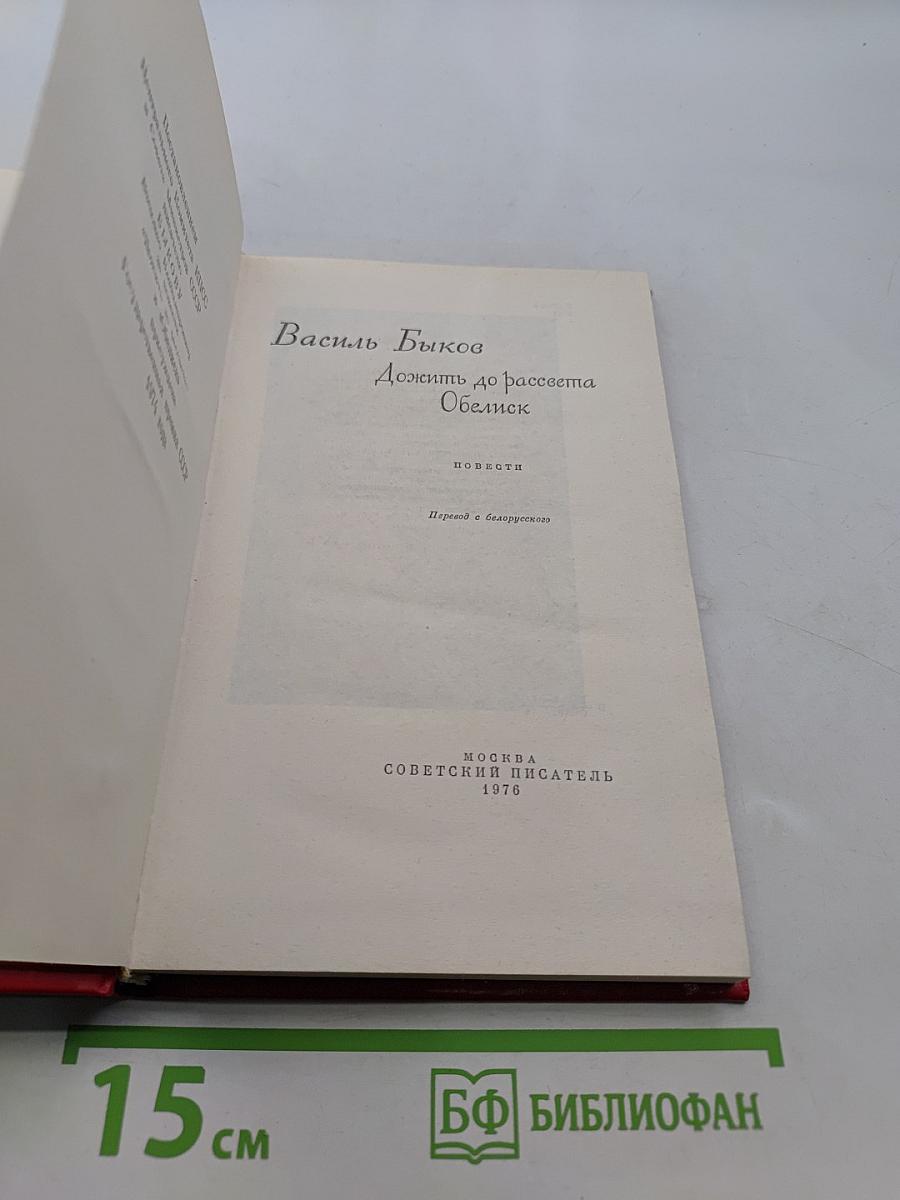 Дожить до рассвета. Обелиск