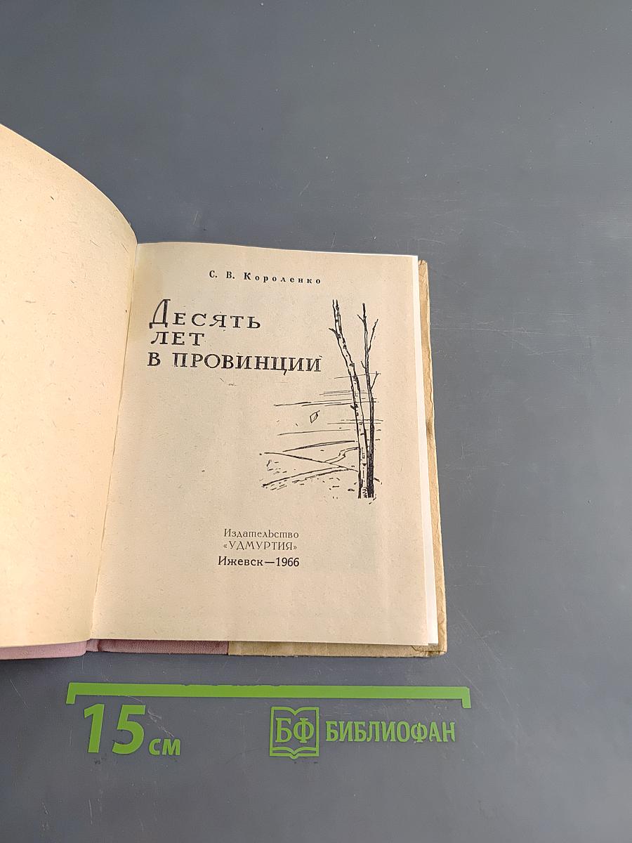 Десять лет в провинции
