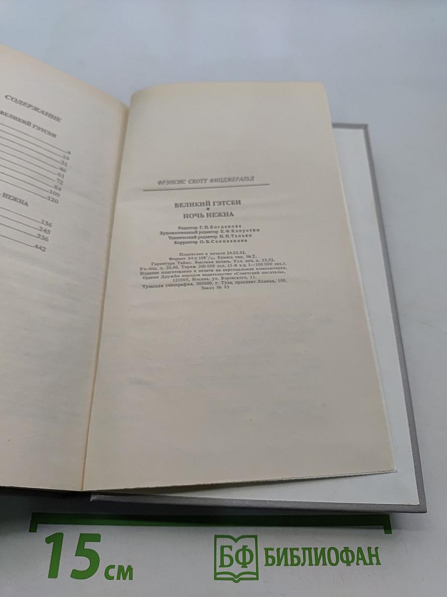 Великий Гэтсби. Ночь нежна