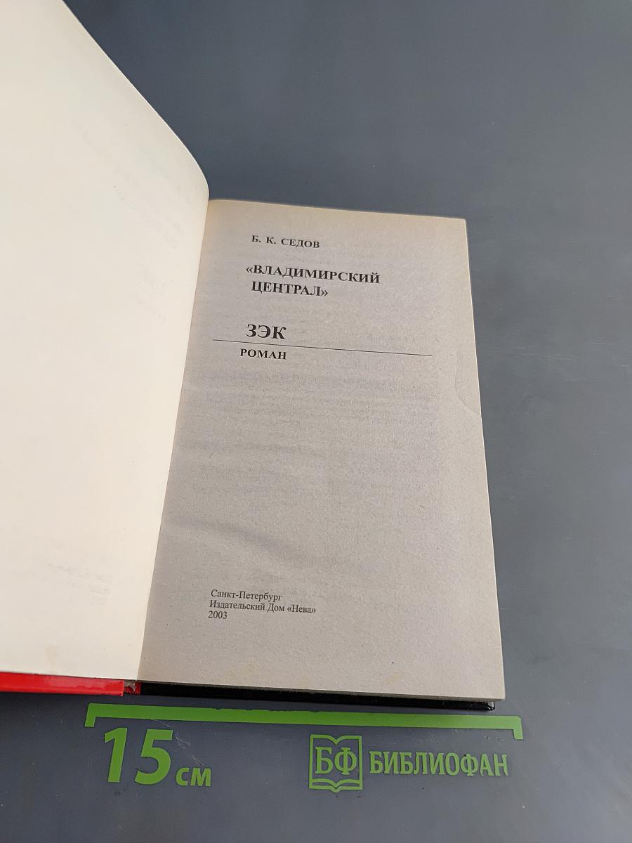 Владимирский централ. ЗЭК. Роман