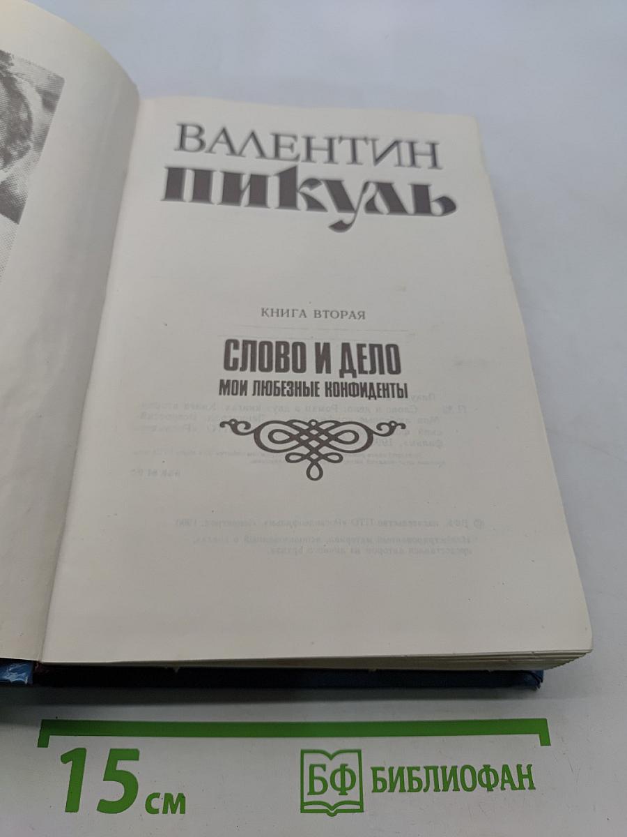 Слово и дело. Книга вторая. Мои любезные конфиденты