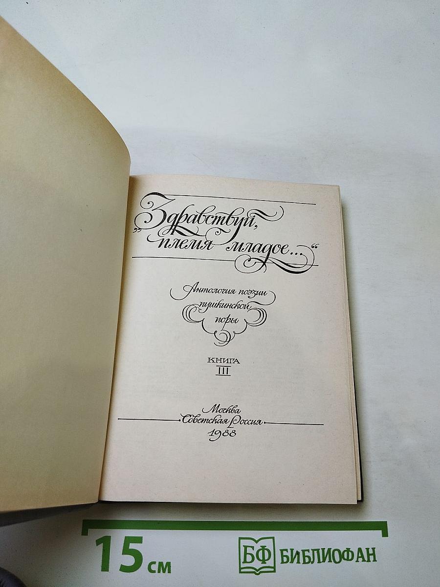 Здравствуй, племя младое...: Антология поэзии пушкинской поры. Книга III