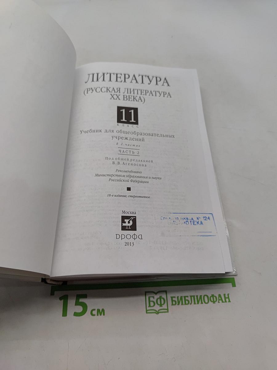 Литература. Русская литература XX века. 11 класс. Часть 2