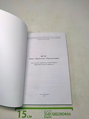 ФГОС. Опыт. Проблемы. Перспективы. Актуальные проблемы современного образовательного процесса