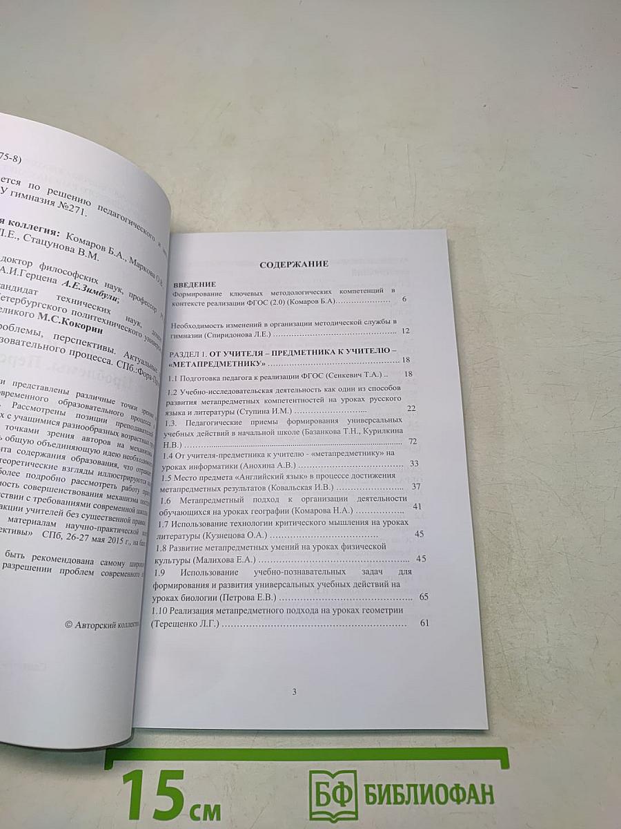 ФГОС. Опыт. Проблемы. Перспективы. Актуальные проблемы современного образовательного процесса