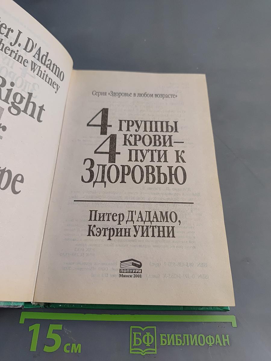 4 группы крови – 4 пути к здоровью