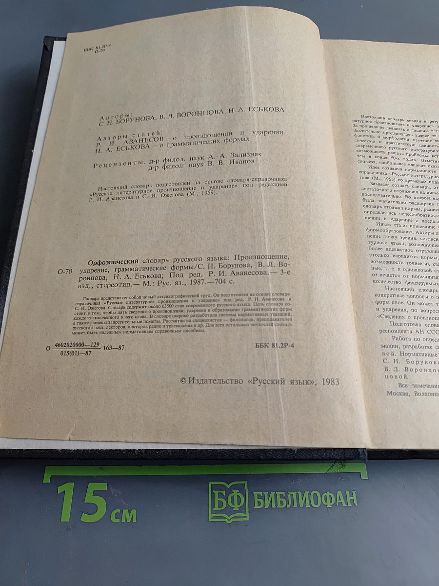 Орфоэпический словарь русского языка. Произношение, ударение, грамматические формы