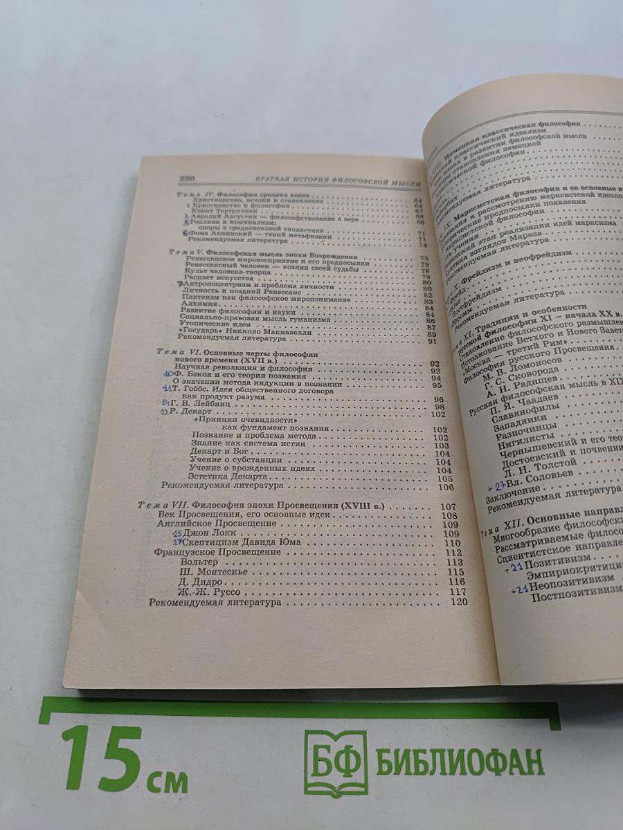 Краткая история философской мысли