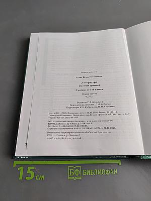Литература. 11 класс. Базовый уровень. Часть 1