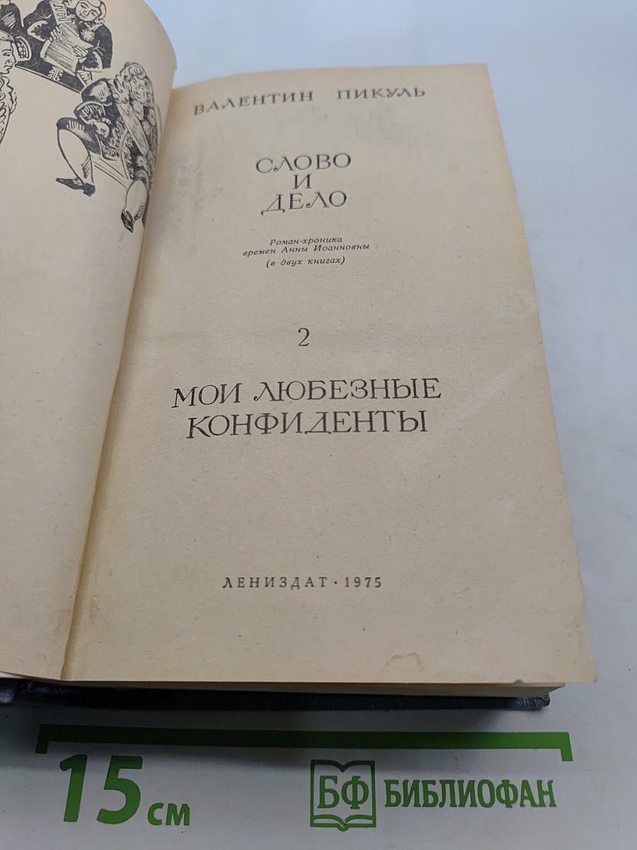 Слово и дело. Книга 2. Мои любезные конфиденты